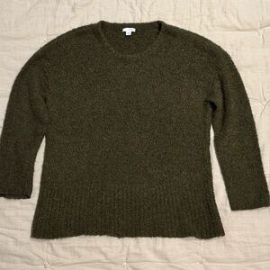 J Jill Pure Jill Moss Green Pullover Sweater, Medium